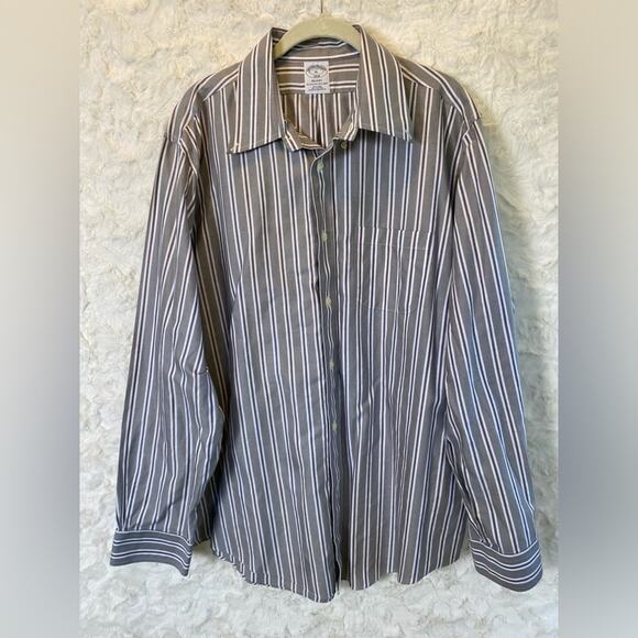 Brooks Brothers Regent Fit Multi Striped Men’s Long Sleeve Button Down Shirt XL - Picture 1 of 8